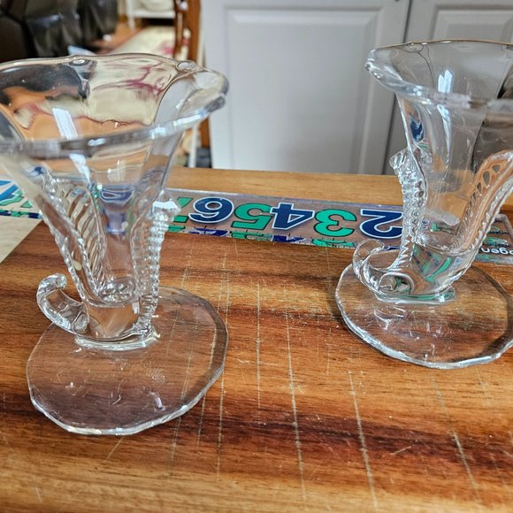 vintage duncan miller first love cornucopia candleholders 1935-1955 - Picture 4 of 7